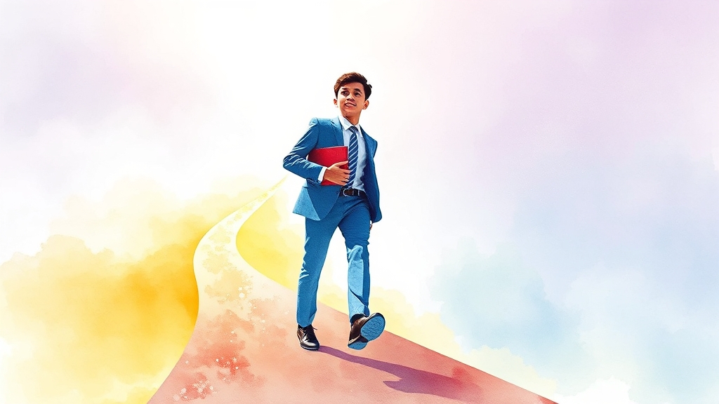 꿈을 향한 도전을 응원합니다! (watercolor 스타일)