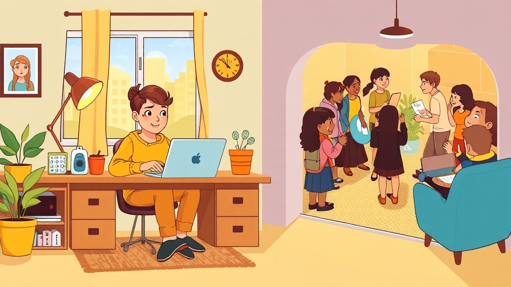 온라인 vs 오프라인, 나에게 맞는 신청 방법은? (cartoon 스타일)