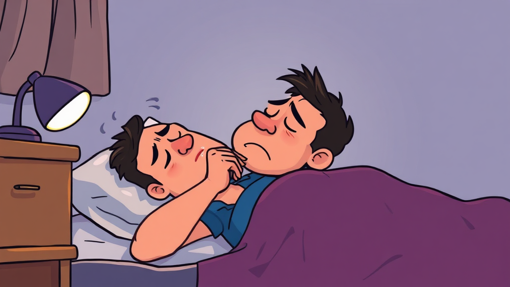 밤에 심해지는 이유 (cartoon 스타일)