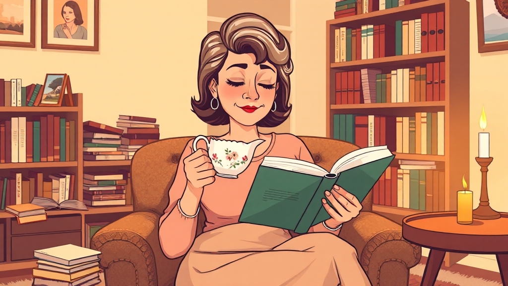 작은 습관으로 독서 루틴 만들기 (cartoon 스타일)