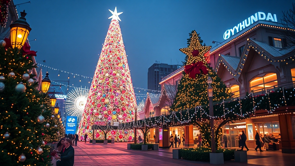 더현대 서울 크리스마스 개요 (realistic 스타일)