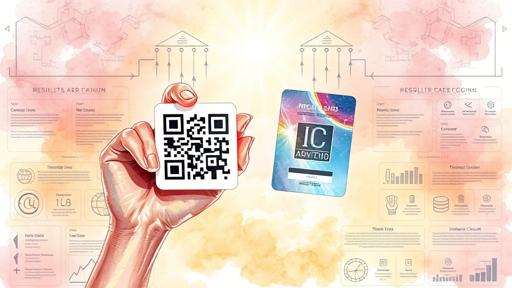 QR 방식 vs IC 방식: 나에게 맞는 선택은? (watercolor 스타일)
