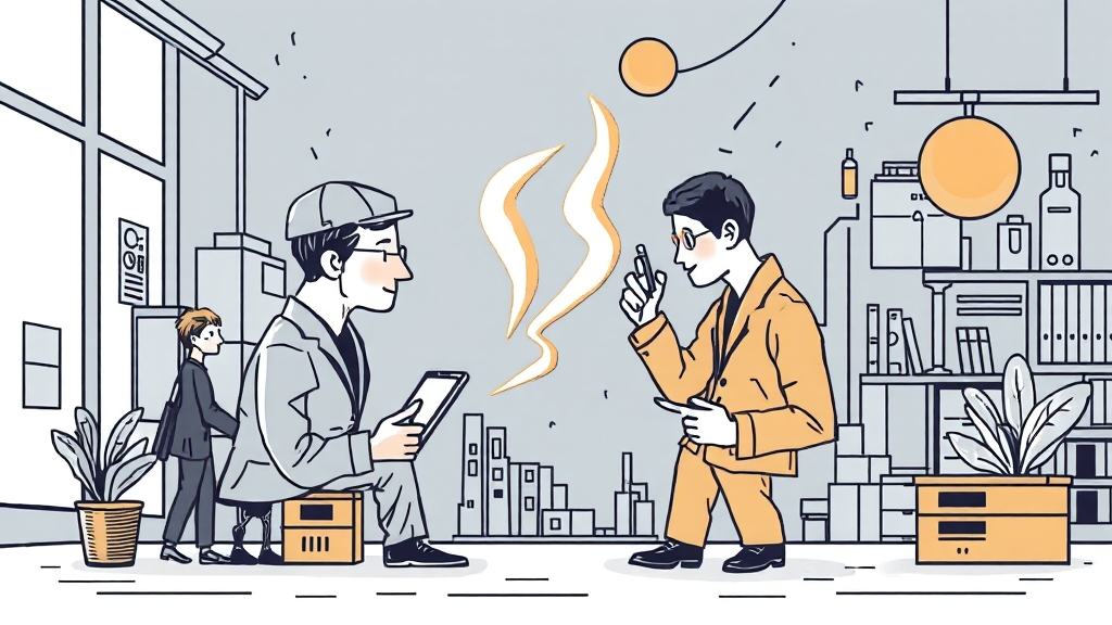 기업과 노동계의 입장은? (illustration 스타일)