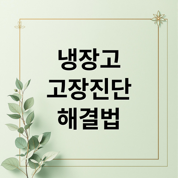 냉장고
고장진단
해결법 (냉장고 고장 원인 수리방법)