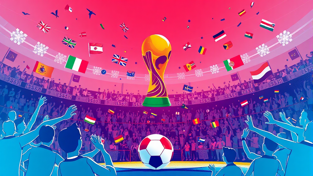 2026 월드컵 경기 방식 변화 (illustration 스타일)