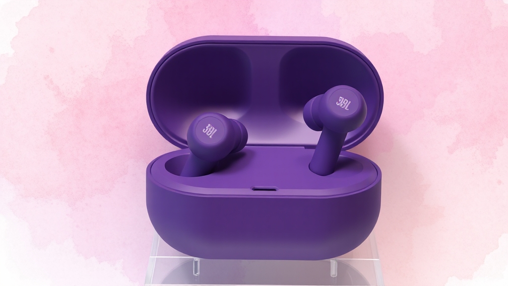 JBL LIVE BEAM 3 퍼플 개요 (watercolor 스타일)