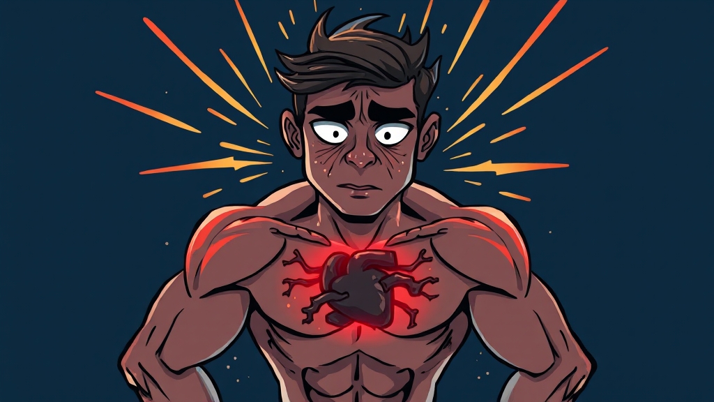 협심증 전조 증상: 놓치지 마세요! (cartoon 스타일)