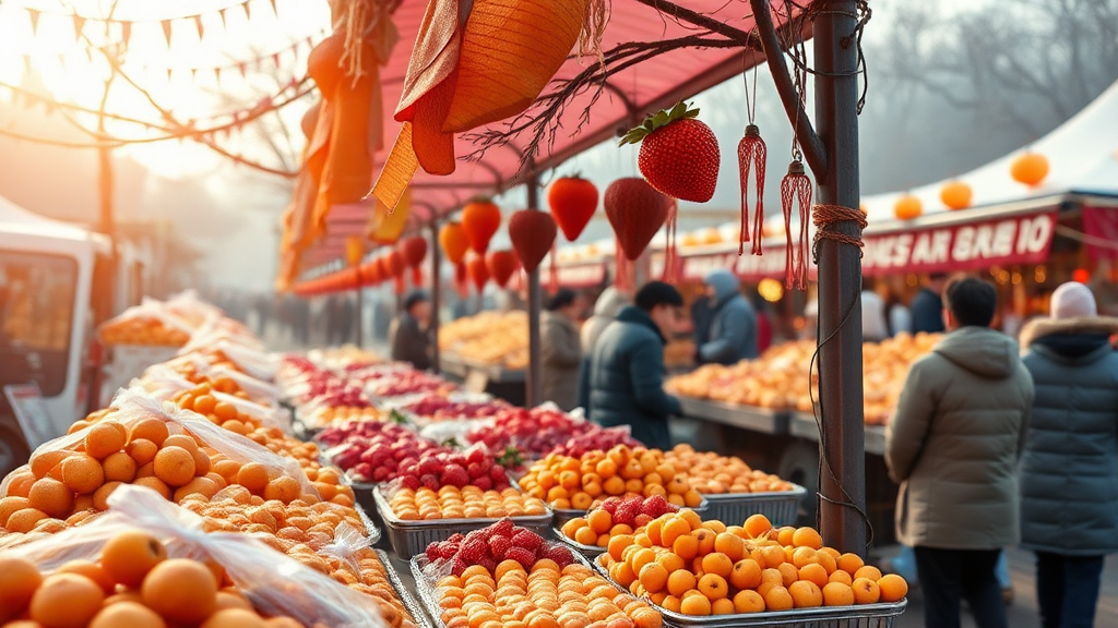 먹거리 장터 & 특산물 (realistic 스타일)