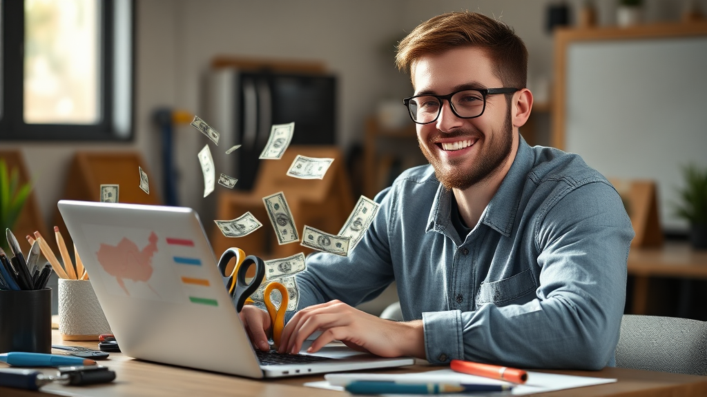 AI 부업 종류 및 수익화 비교 (realistic 스타일)