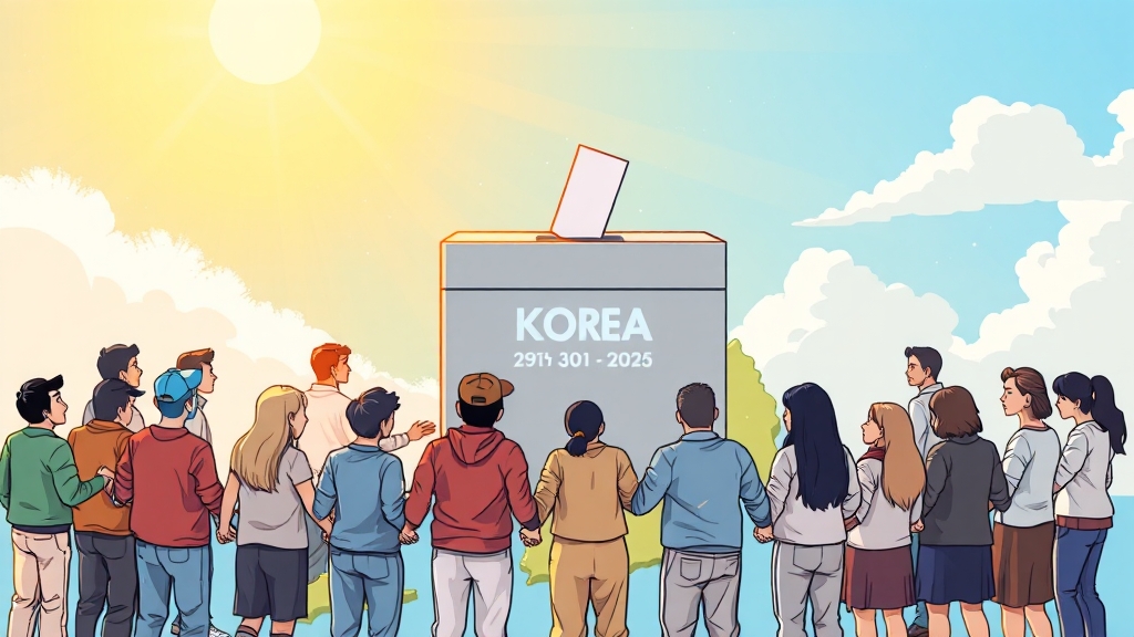 사전투표, 함께 참여해요! (cartoon 스타일)