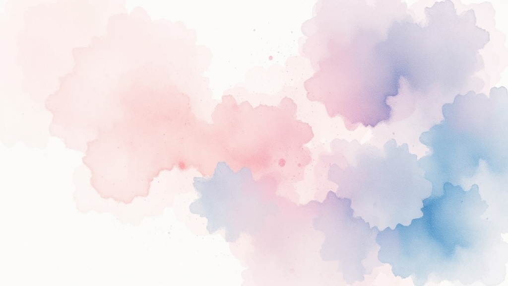 모의투자, 실전처럼 연습하자! (watercolor 스타일)