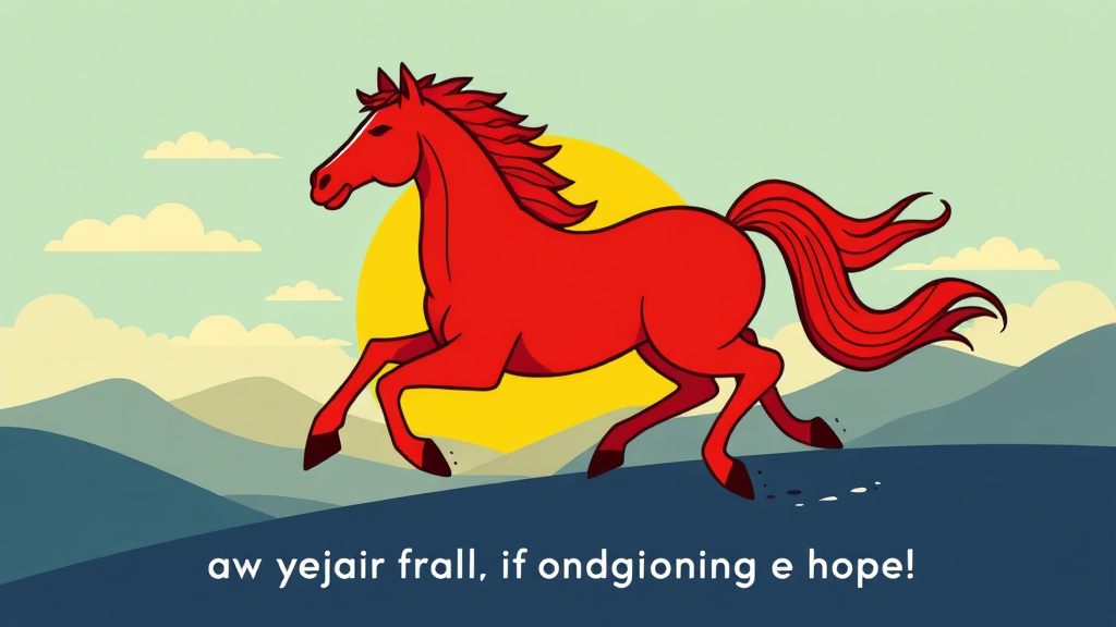 병오년 맞이 인사말 (cartoon 스타일)