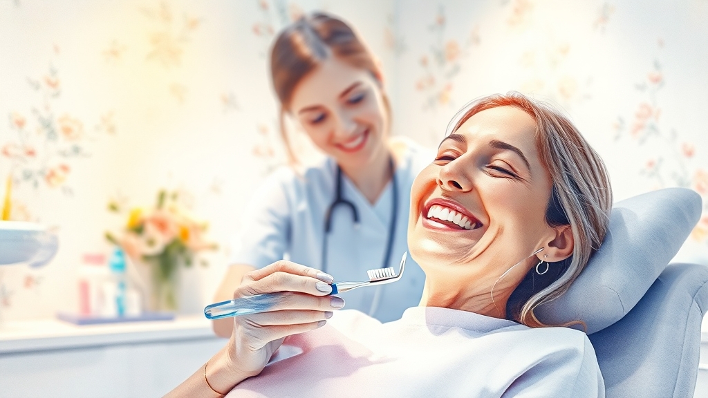 잇몸 내려앉음, 치료 방법은 무엇이 있을까요? (watercolor 스타일)