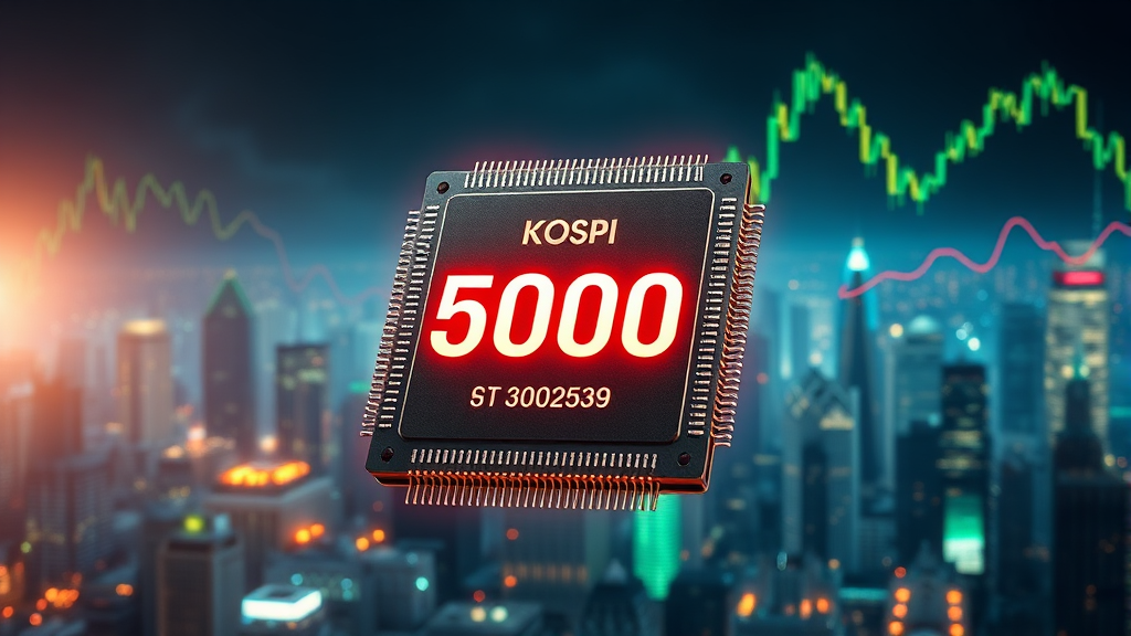 코스피 5000 돌파 요인 분석 (realistic 스타일)