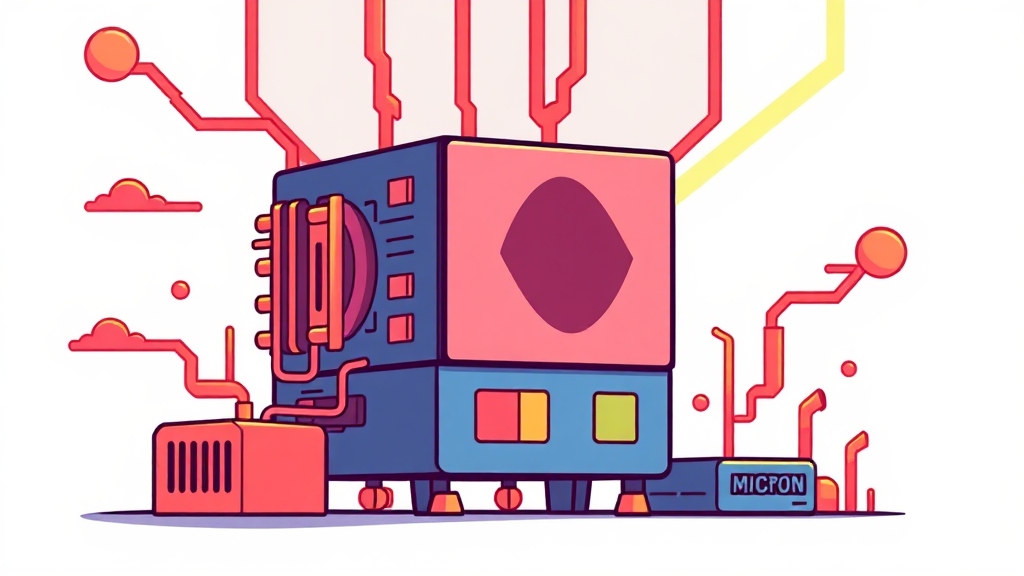 마이크론 주가 분석 (cartoon 스타일)