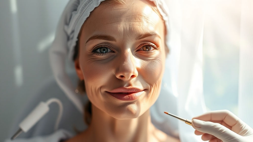 온다리프팅 시술 과정 (realistic 스타일)