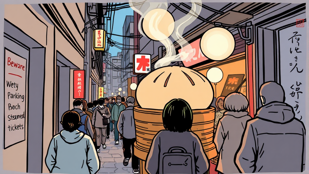 아라찐빵 주차 정보 (illustration 스타일)