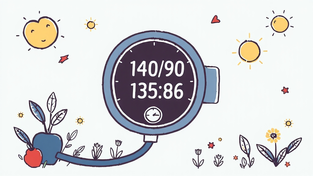 고혈압 예방 및 관리 방법 (illustration 스타일)