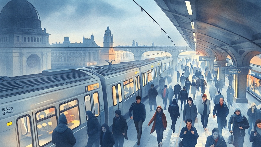 급행 정차역 다시 한번 확인 (watercolor 스타일)