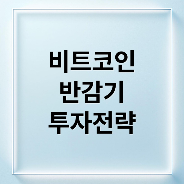 비트코인
반감기
투자전략 (비트코인)