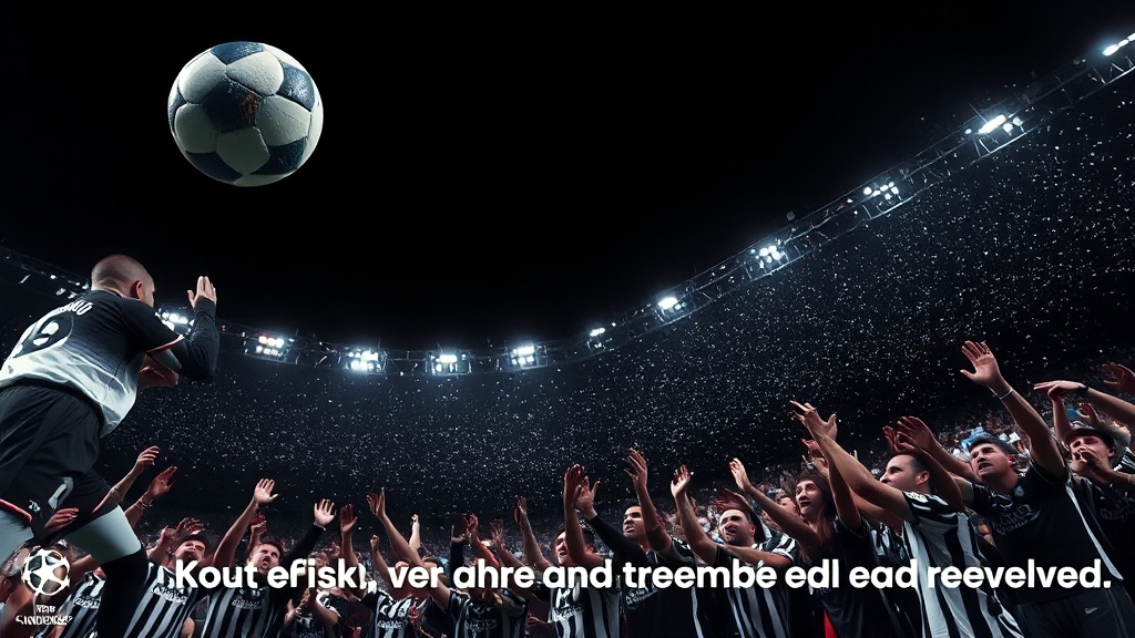 축구계의 애도 물결 (realistic 스타일)