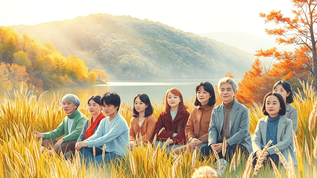 포천 대표 명소: 산정호수 & 광릉숲 (illustration 스타일)