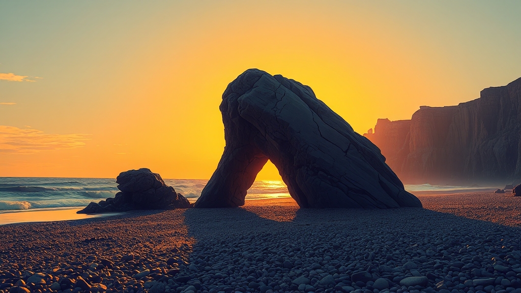 코끼리바위: 숨겨진 절경 & 인생샷 명소 (illustration 스타일)