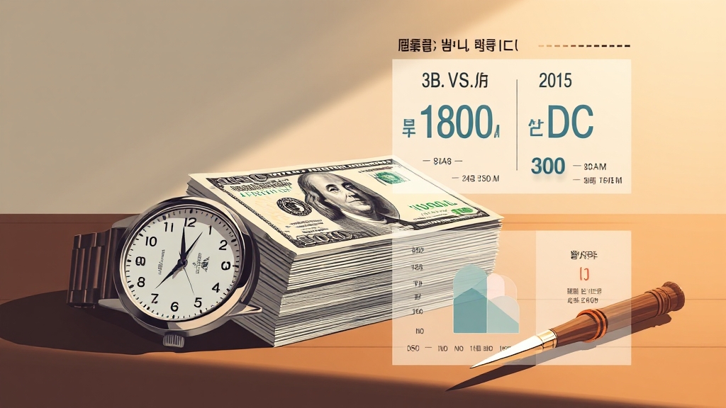 퇴직금 계산법 및 유형 (realistic 스타일)