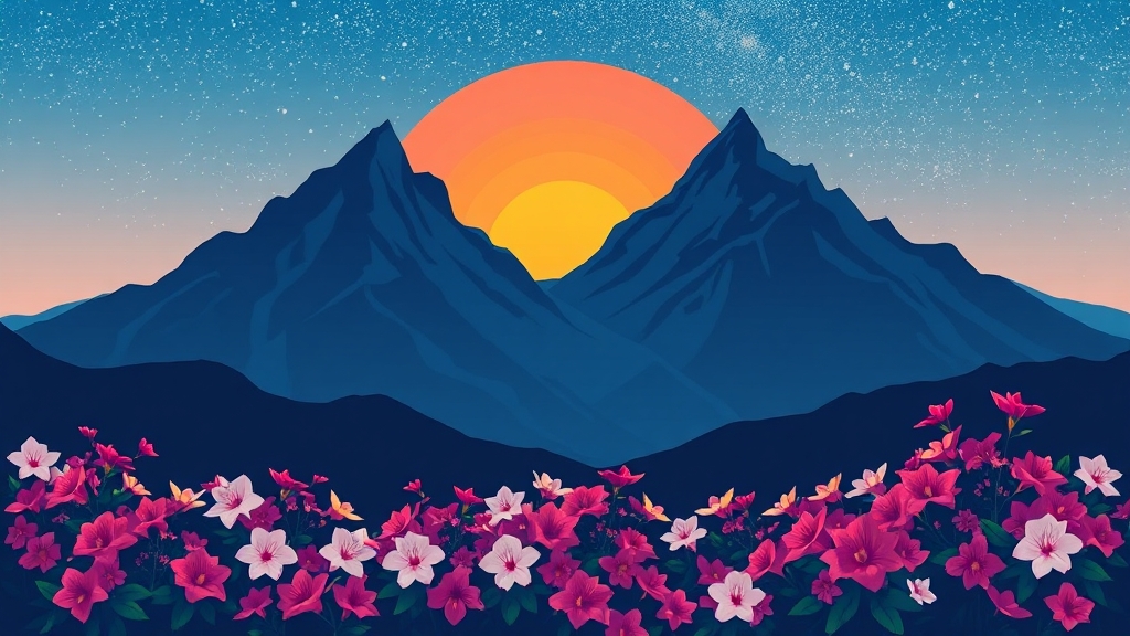 자연 경관 명소 추천 (cartoon 스타일)