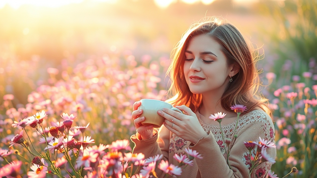 구절초, 여성 건강에 어떻게 좋을까요? (watercolor 스타일)