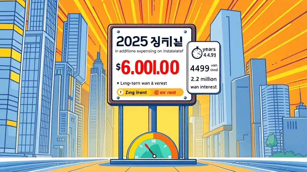 할부 구매 시 예상 비용 (cartoon 스타일)