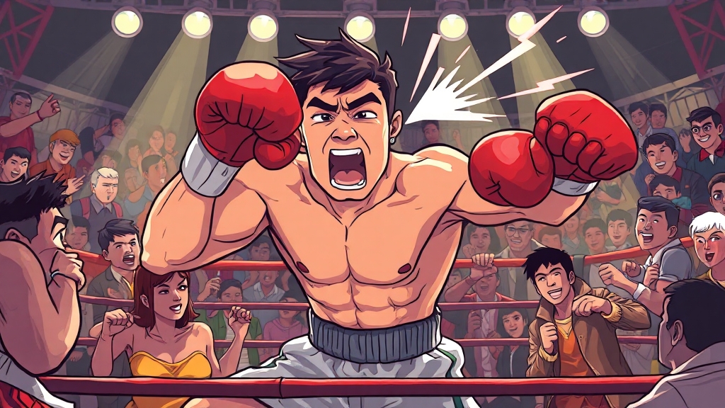 윤형빈, 밴쯔 꺾고 TKO 승리! (cartoon 스타일)