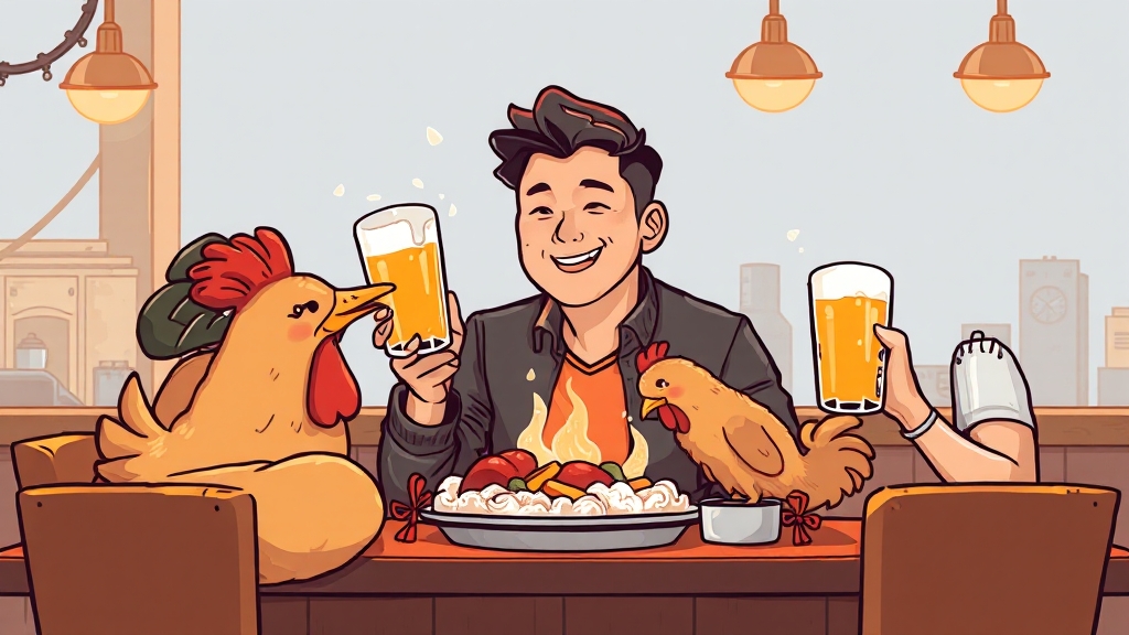 젠슨 황 Pick 메뉴는? (illustration 스타일)