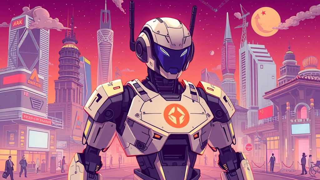 AI 로봇 시장 전망 (illustration 스타일)