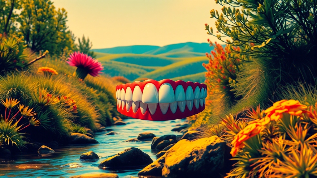 올바른 칫솔질, 잇몸 건강의 핵심! (popart 스타일)