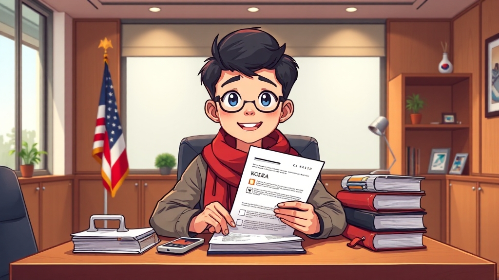 F1 비자 인터뷰, 예상 질문과 답변은? (cartoon 스타일)