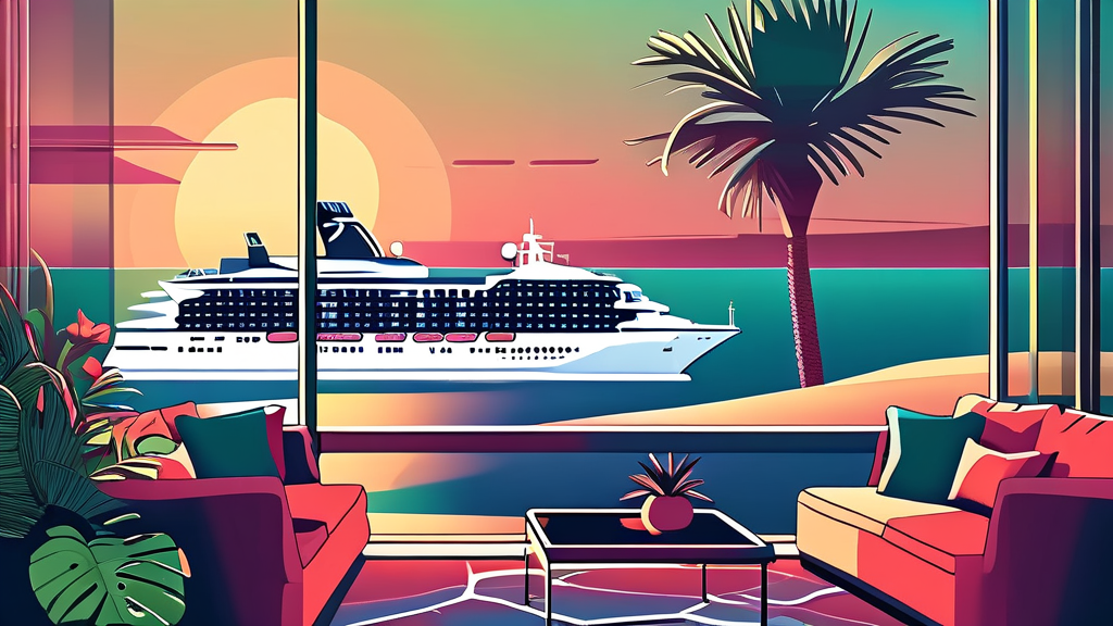 퀸제누비아호부터 다양한 선박까지: 객실 종류와 편의시설 알아보기 (illustration 스타일)