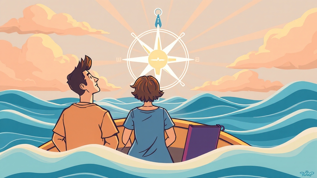 채무조정 종류: 개인회생, 파산, 신용회복위원회 (cartoon 스타일)