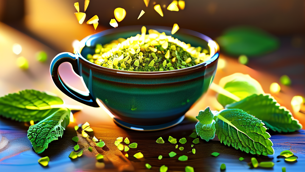 쑥의 숨겨진 영양 성분 분석 (realistic 스타일)