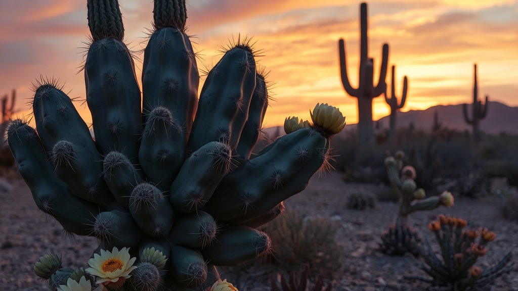 선인장의 놀라운 생존 전략 (realistic 스타일) (재시도)