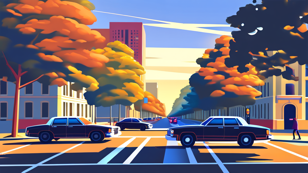 보행자 보호 의무: 우회전 단속의 핵심 (illustration 스타일)