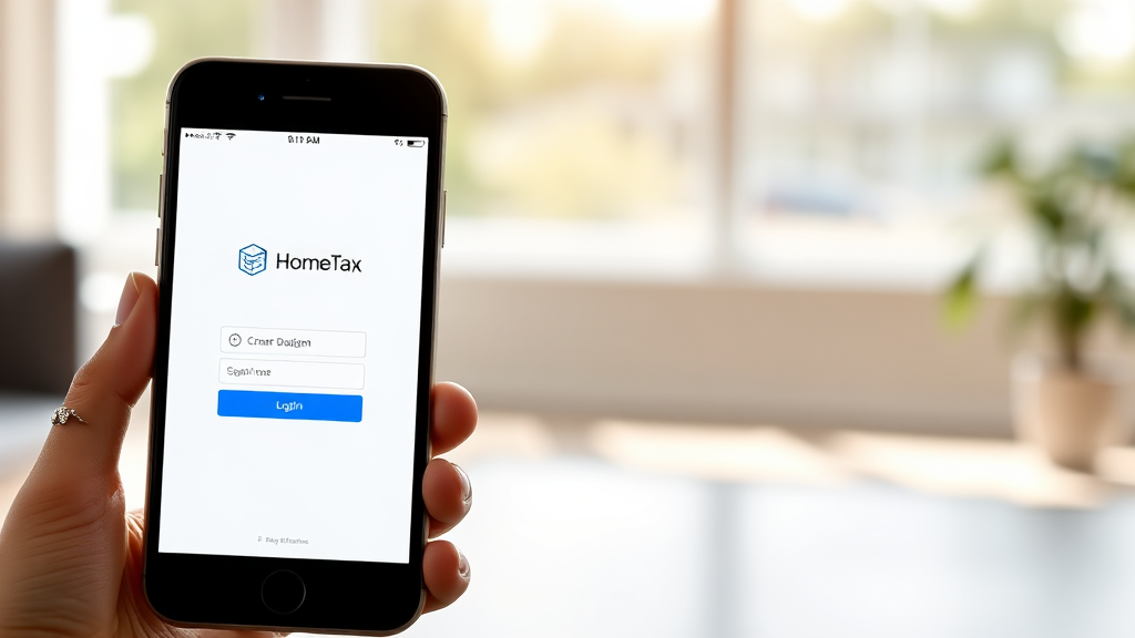 홈택스 & 손택스 간편 접속 (realistic 스타일)