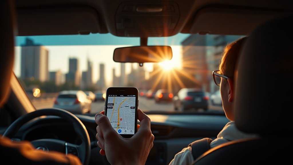 무료 주차 정보 확인 앱 활용 (realistic 스타일)