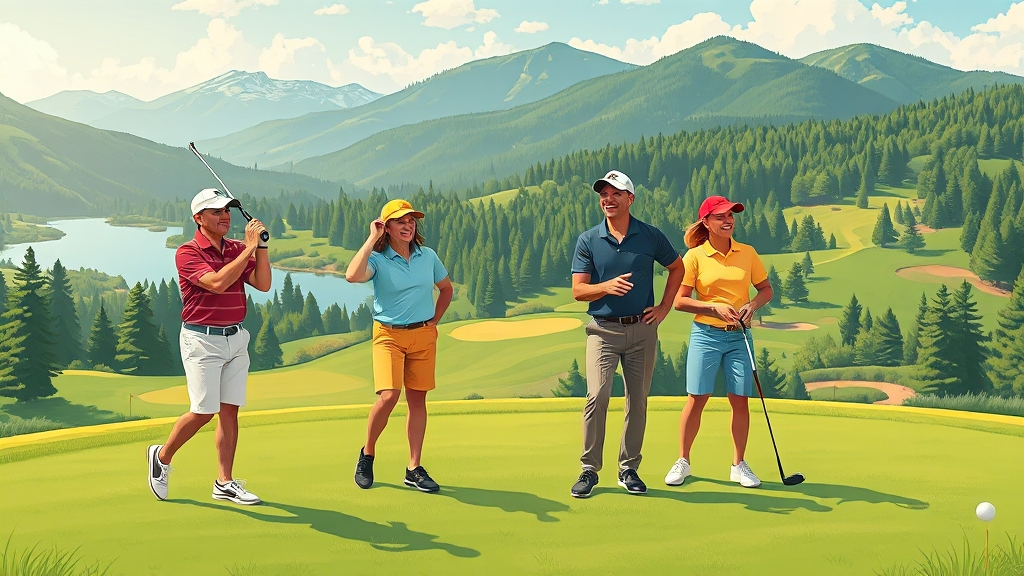 골프를 치는 이유 (illustration 스타일)