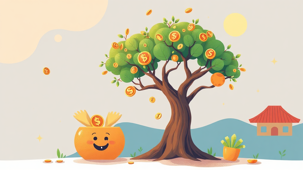 소득공제 혜택 (illustration 스타일)