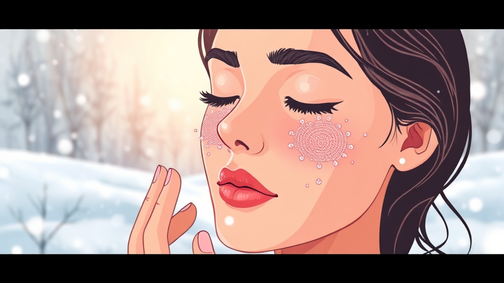 겨울철 보습, 왜 중요할까? (illustration 스타일)