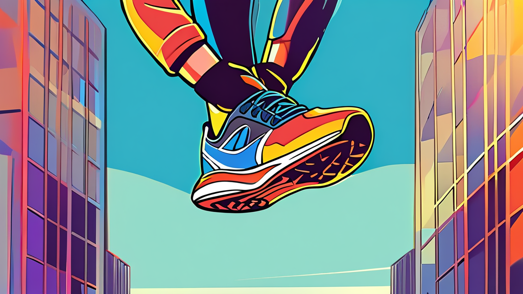 운동 및 활동 시 신발끈 풀림 방지 꿀팁 (cartoon 스타일)