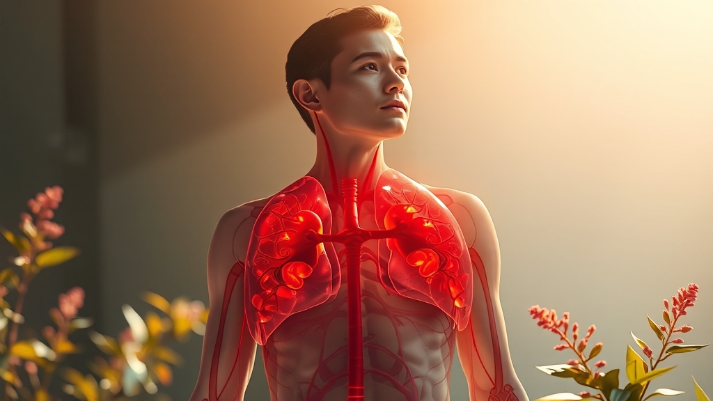 황기의 다양한 건강 효과 (realistic 스타일)