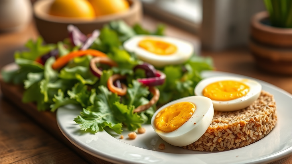 혈당 관리를 위한 떡 섭취 방법 (realistic 스타일)