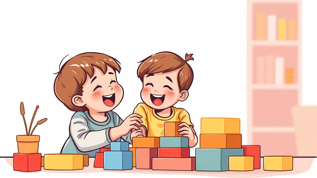 아동기: 놀이하며 소통하기 (illustration 스타일)